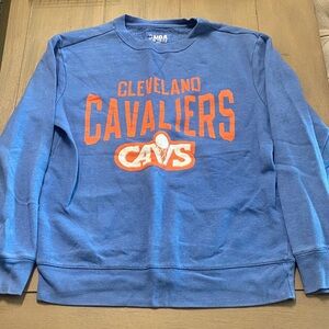 NBA Cleveland Cavaliers Blue and Orange Crewneck Sweater